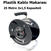 25 METRE 3X1,5 KAPASİTELİ PLASTİK KABLO MAKARASI