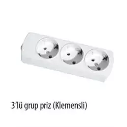 3`LÜ KLEMENSLİ GRUP PRİZ
